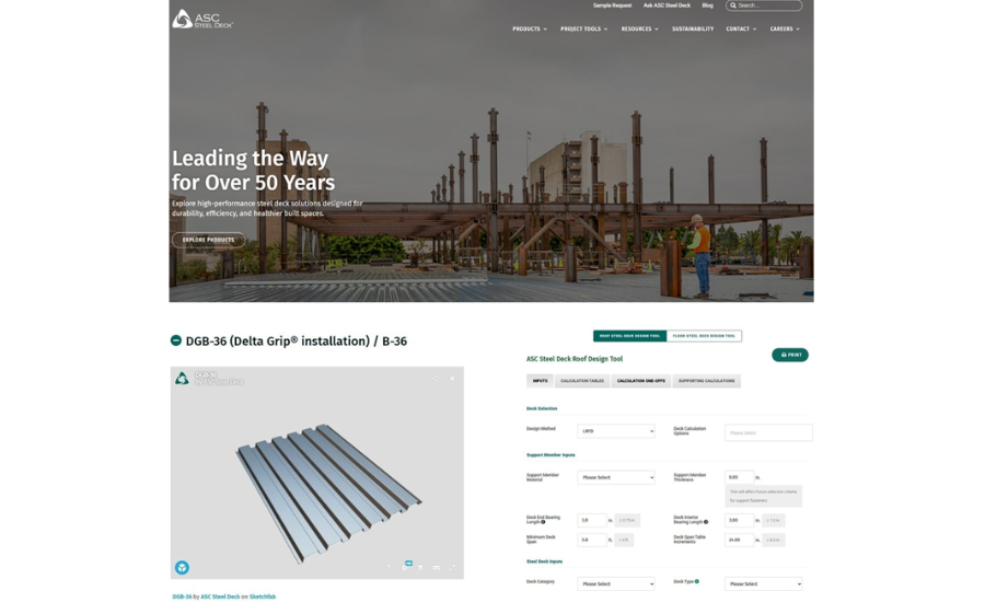ASC Steel Deck Launches Newly Redesigned Website