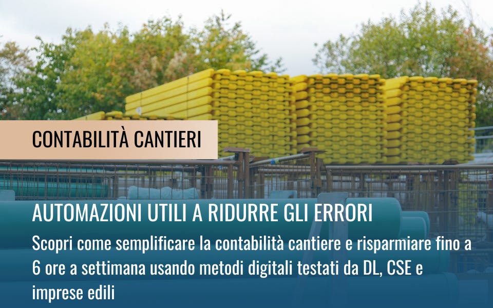 👷 Contabilità cantiere | Prezzari