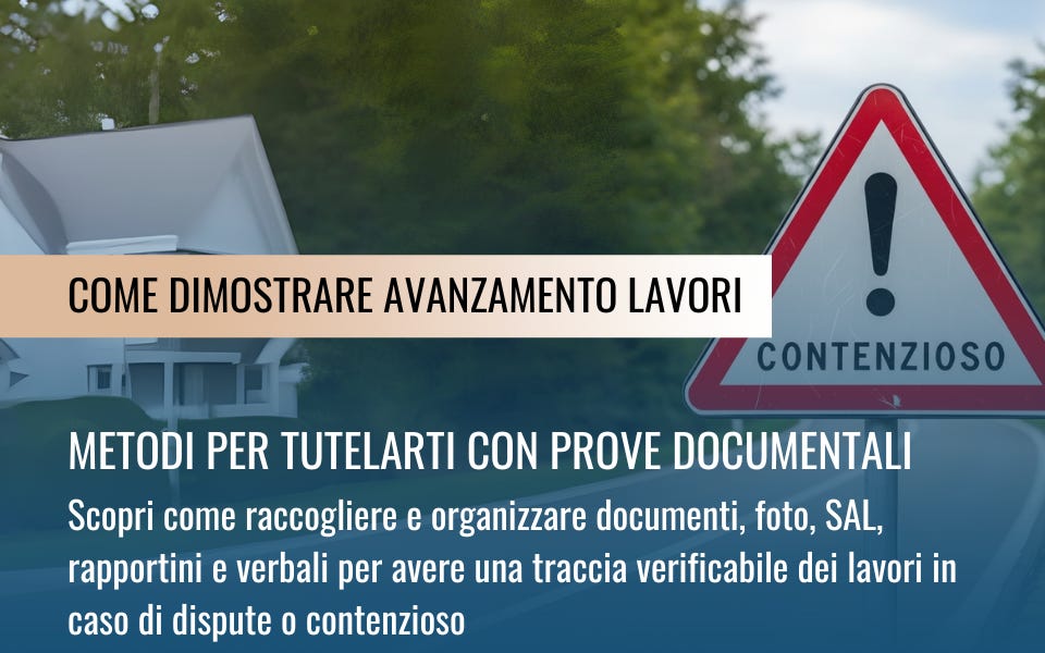 👷Dimostrare avanzamento lavori | Corso Giornale dei Lavori