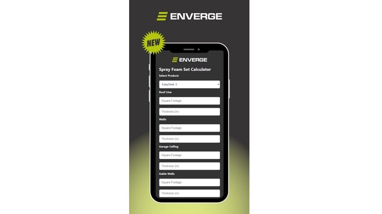 Enverge Spray Foam Launches Online Set Calculator on Enverge.App