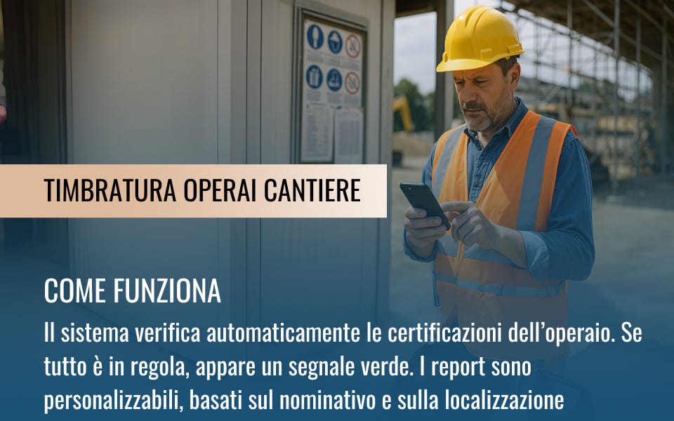 👷 Timbratura operai | Cloud imprese edili