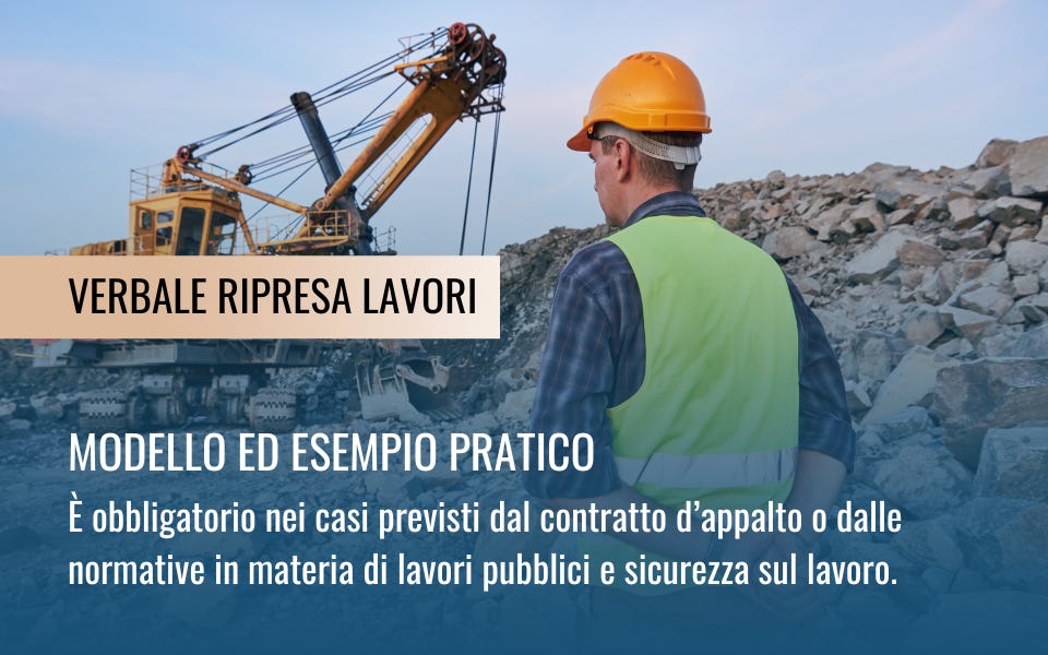 👷 Verbale ripresa lavori | PSC esempio
