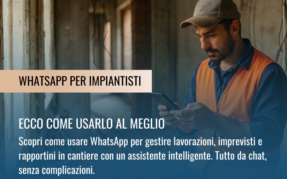👷 WhatsApp per impiantisti | IA in cantiere 👷 WhatsApp per impiantisti | IA in cantiere