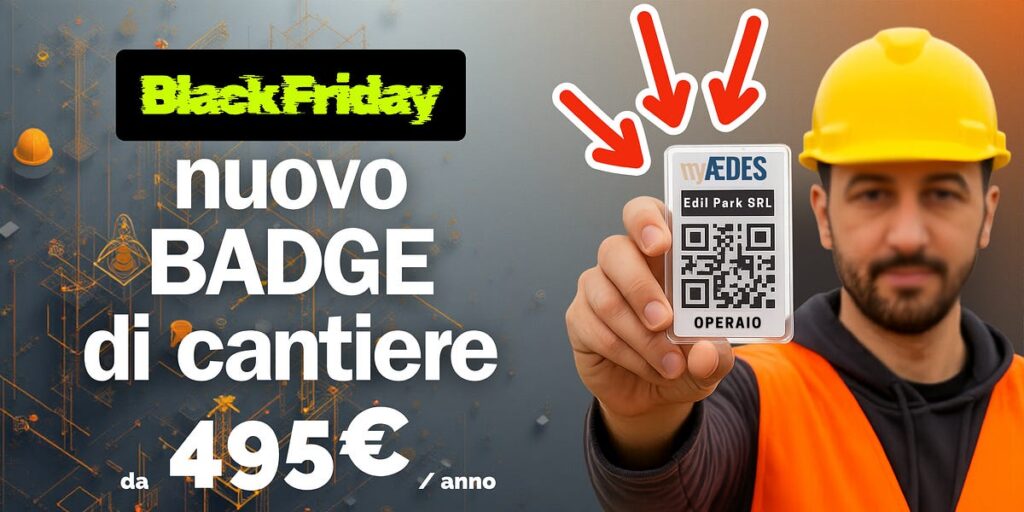 👷 Black Friday | Tutorial Badge di cantiere