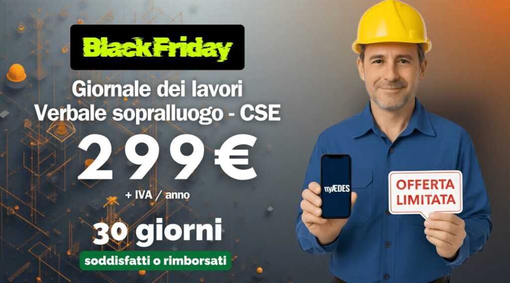 👷 Black Friday ultime ore | Cantiere Digitale 2026 👷 Black Friday ultime ore | Cantiere Digitale 2026