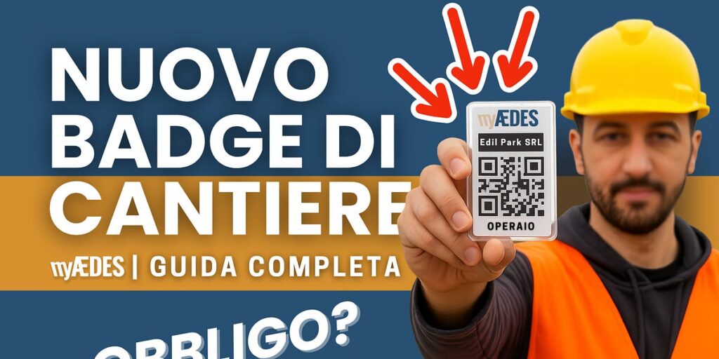 👷 Obbligo Nuovo Badge di cantiere? | Black Friday