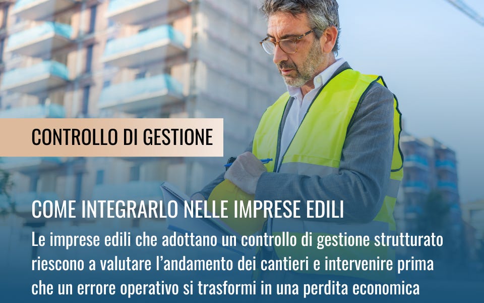 👷 Controllo di gestione | Contabilità di cantiere