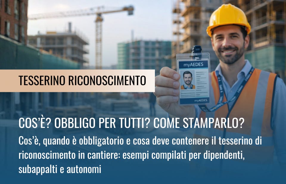 👷 Tesserino riconoscimento | Scadenzario documenti operai