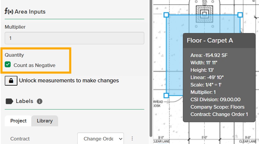 Negative Measured Quantities