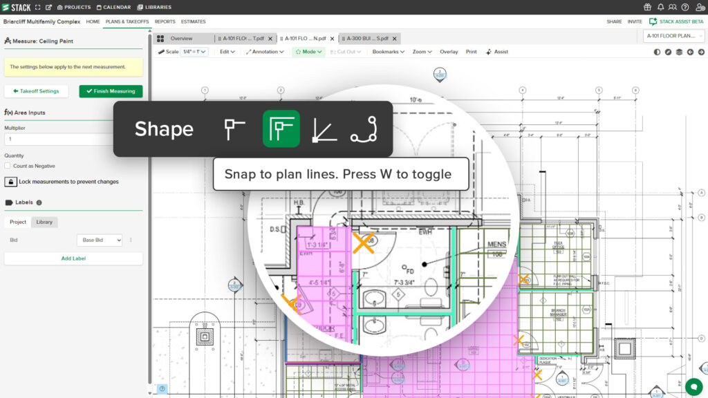 Snap to Plans - STACK Construction Technologies