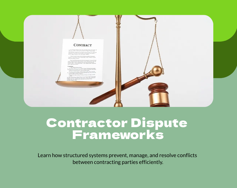 Contractor Dispute Resolution Framework and Prevention