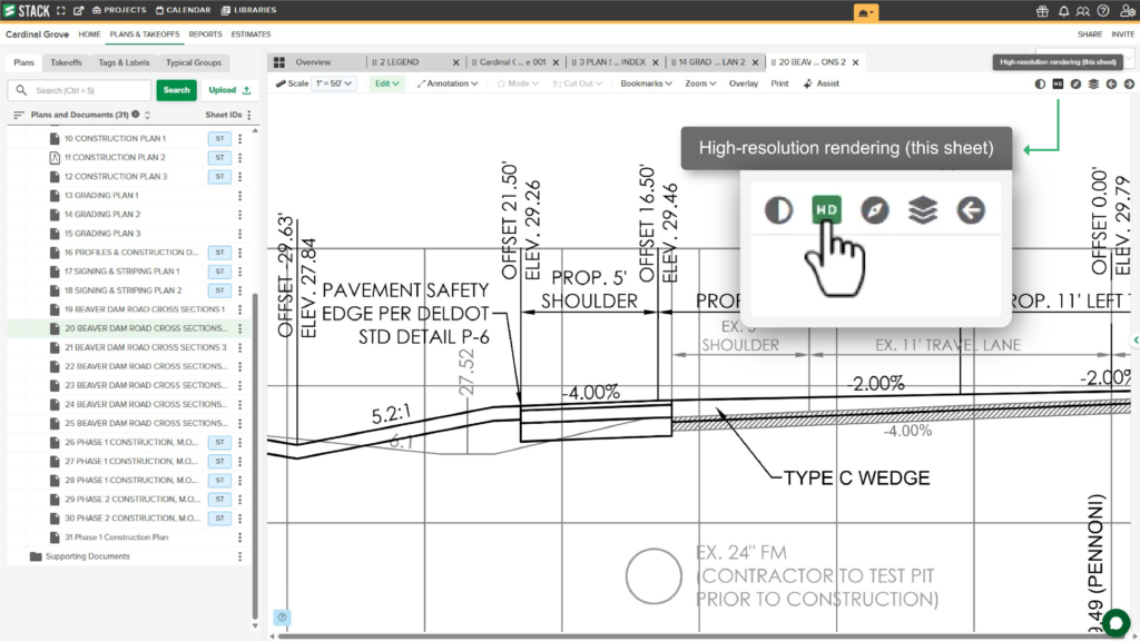 Hi-Res Plan Rendering – STACK Construction Technologies