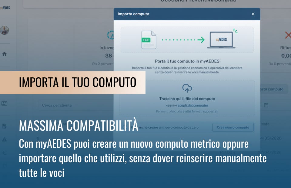 👷 Importa il computo| Cronoprogramma